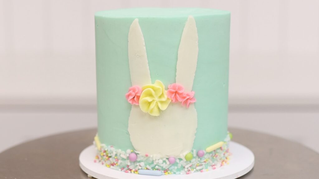 easter bunny homemade cake stencil