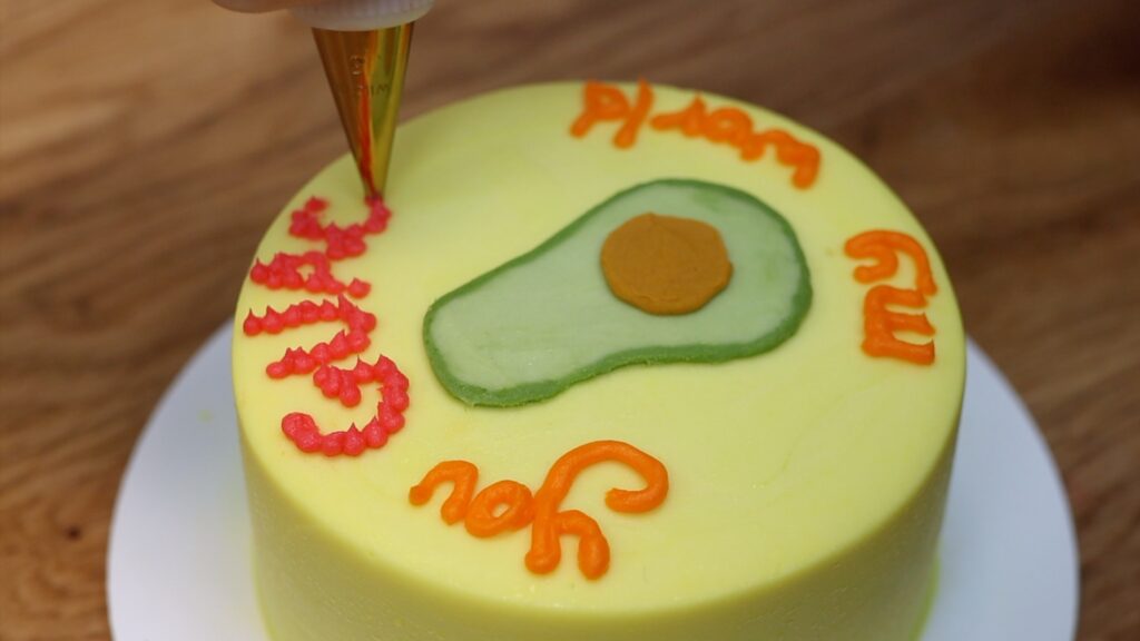 pointillist writing on cakes