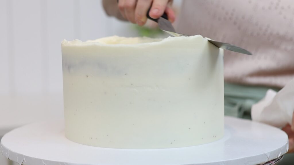 sharp edges frosting semi naked wedding cake