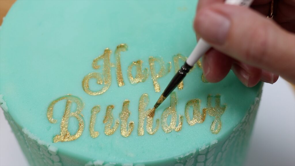 how to paint sweet stamp letters gold