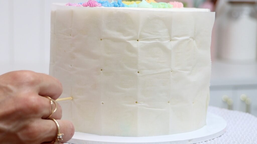 how to mark a grid on your cake