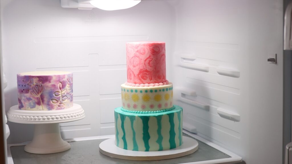 how to store a tier cake in the fridge