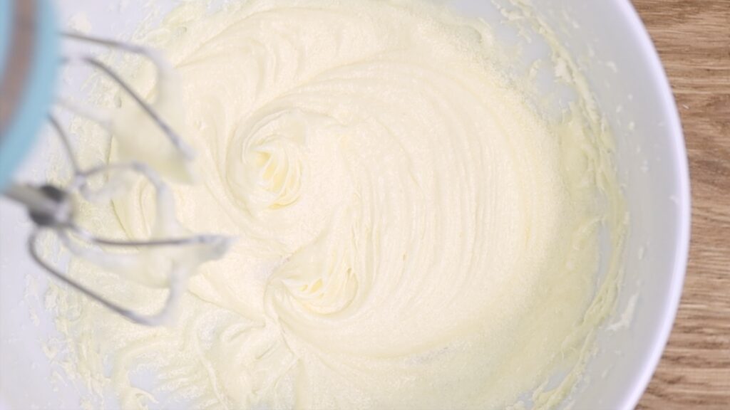 mix egg until creamy and smooth