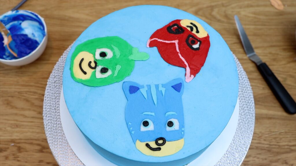 PJ Masks character cake with no fondant