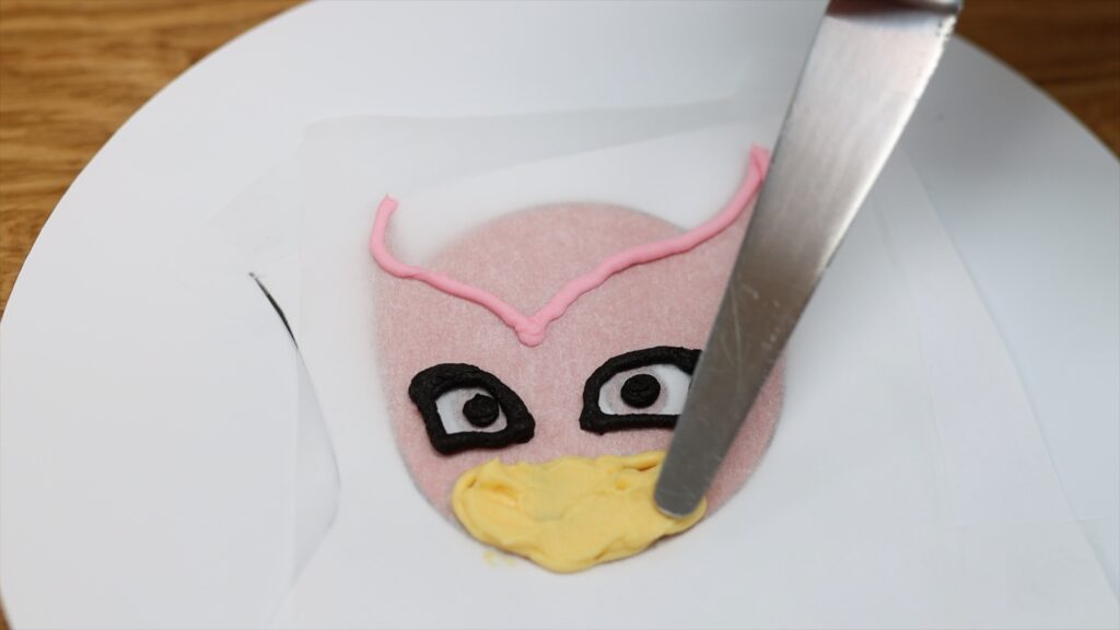 buttercream transfer technique for character cakes