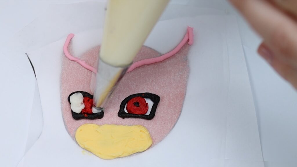 buttercream transfers look ugly before you put them on a cake