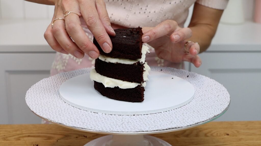 how to assemble a half birthday cake