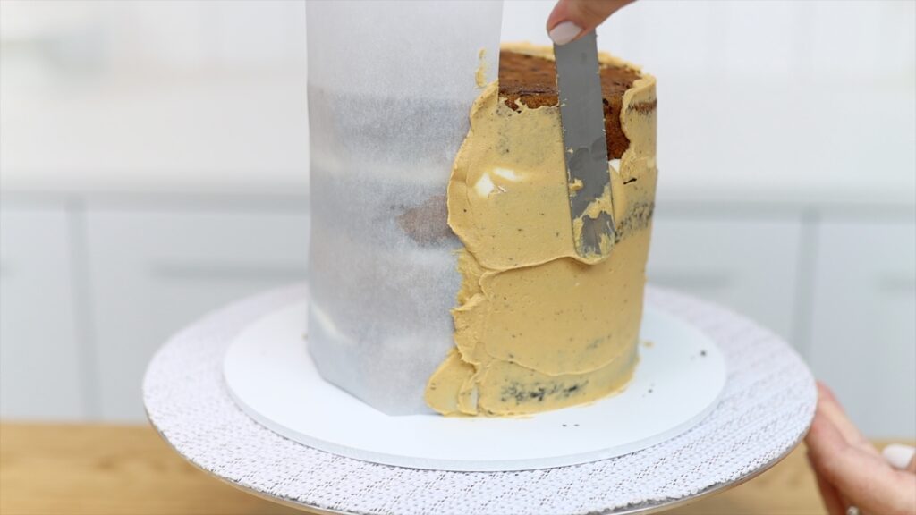 how to frost a half and half cake