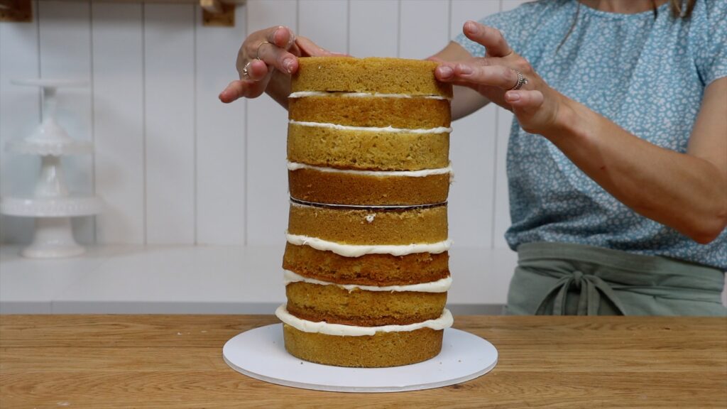 how to make a double barrell cake
