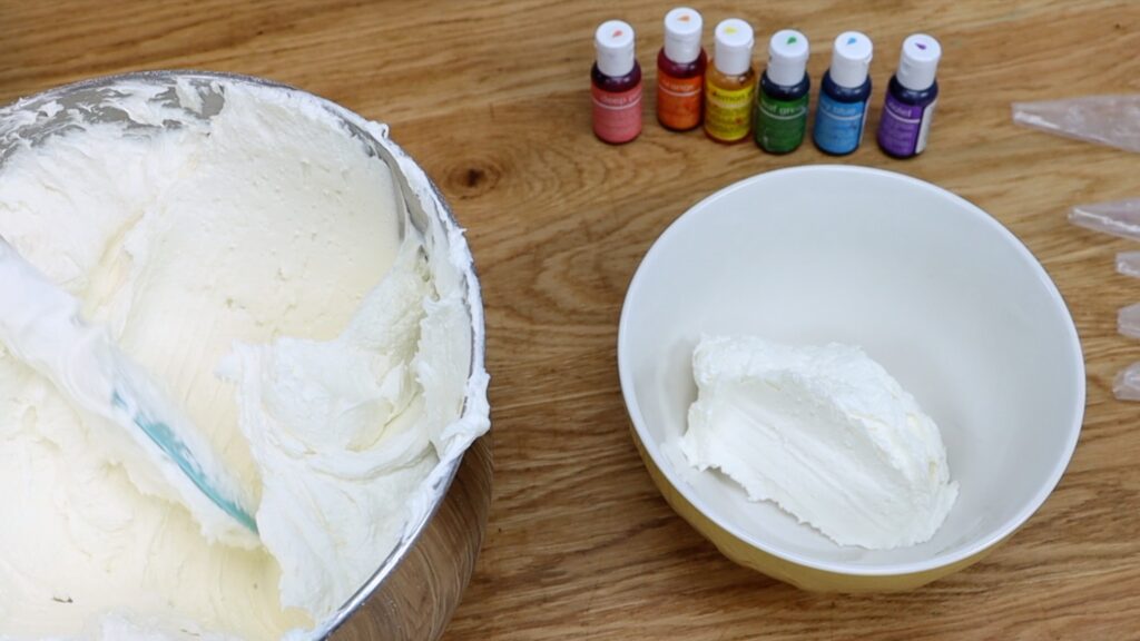 how to make rainbow buttercream