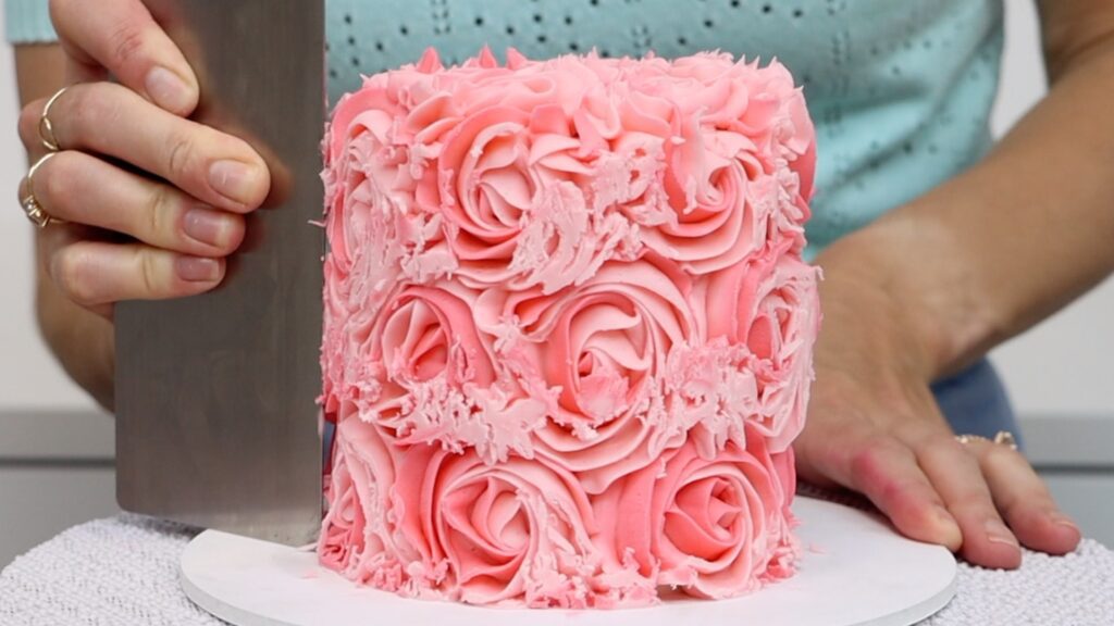 ugly cake during facelift frosting process