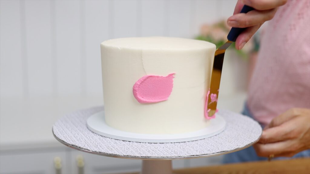 how to create a painted effect on a buttercream cake