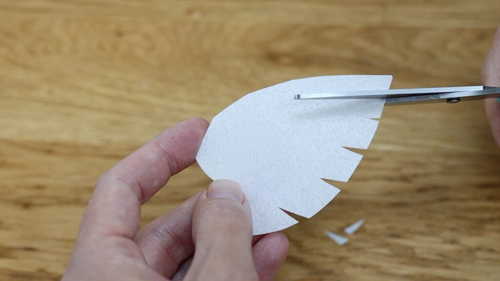 how to cut wafer paper leaves