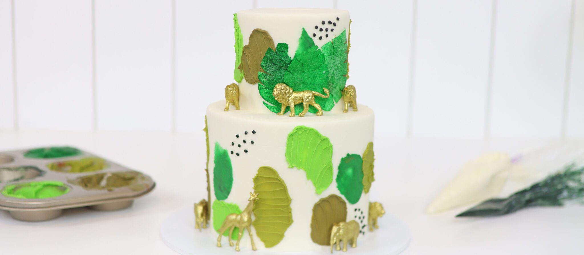 safari wild one birthday cake