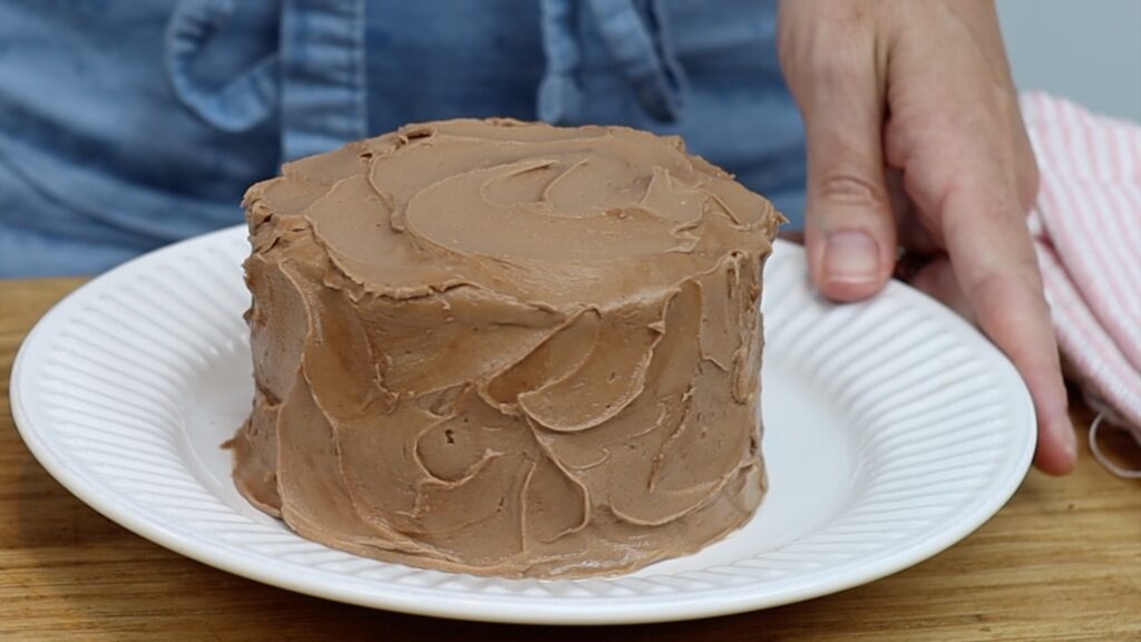 smash cake with textured frosting