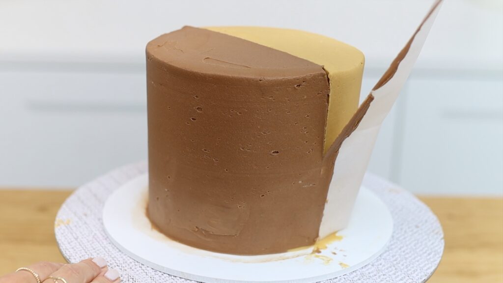 how to frost a half and half cake