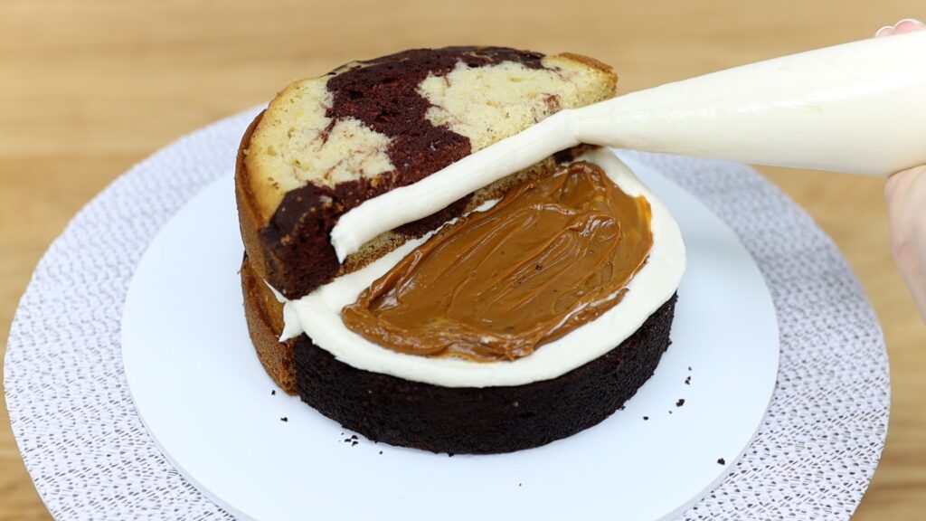 how to make a half and half cake
