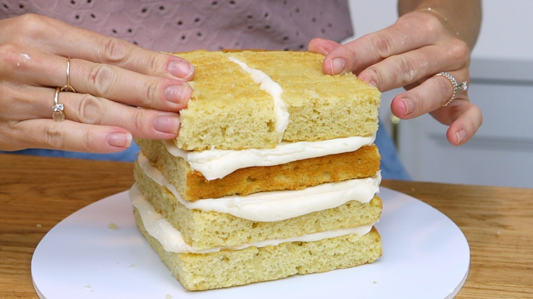 How to Frost a Square Cake British Girl Bakes