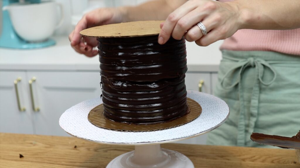 how to stack grocery store cakes to make a tall cake