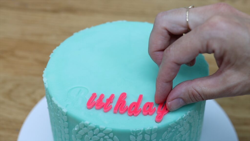 how to use letter embossers on buttercream