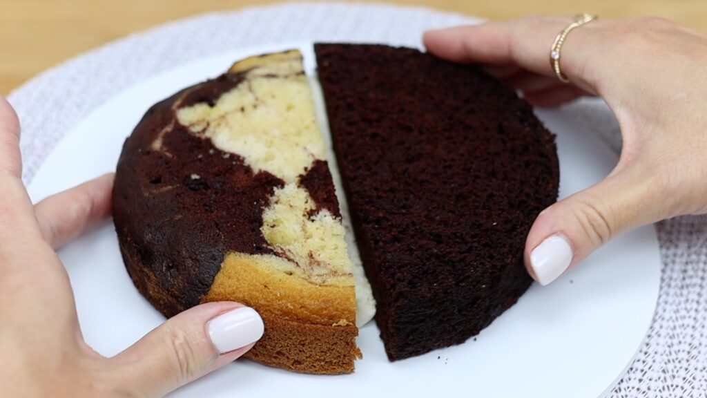 making a half and half cake