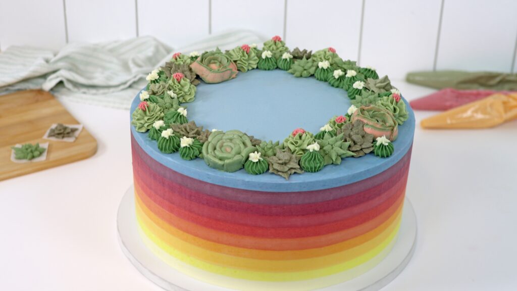 use cake decorating tools as props in cake photos