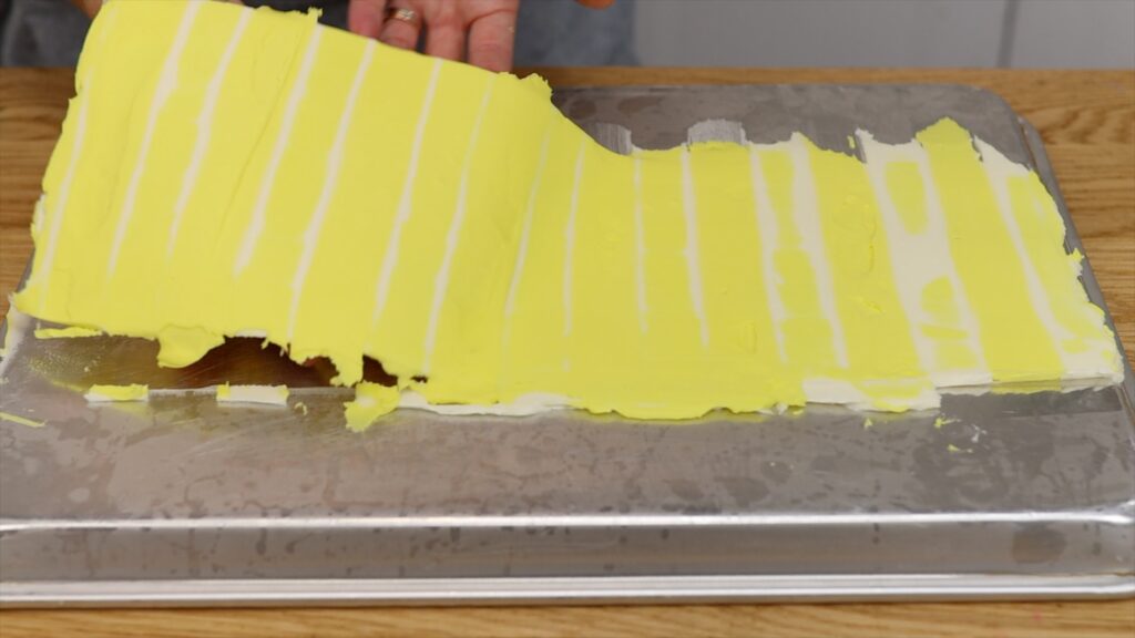 vertical stripes with a striped cake comb