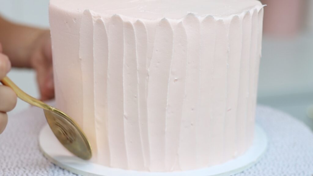 spoon texture in frosting on cake