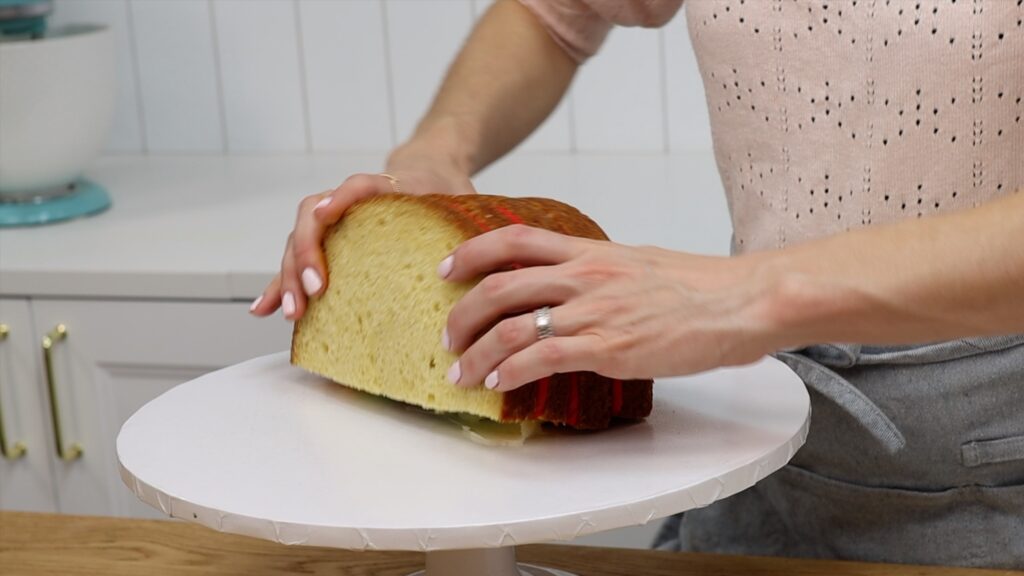 how to make a rainbow cake with round cake layers