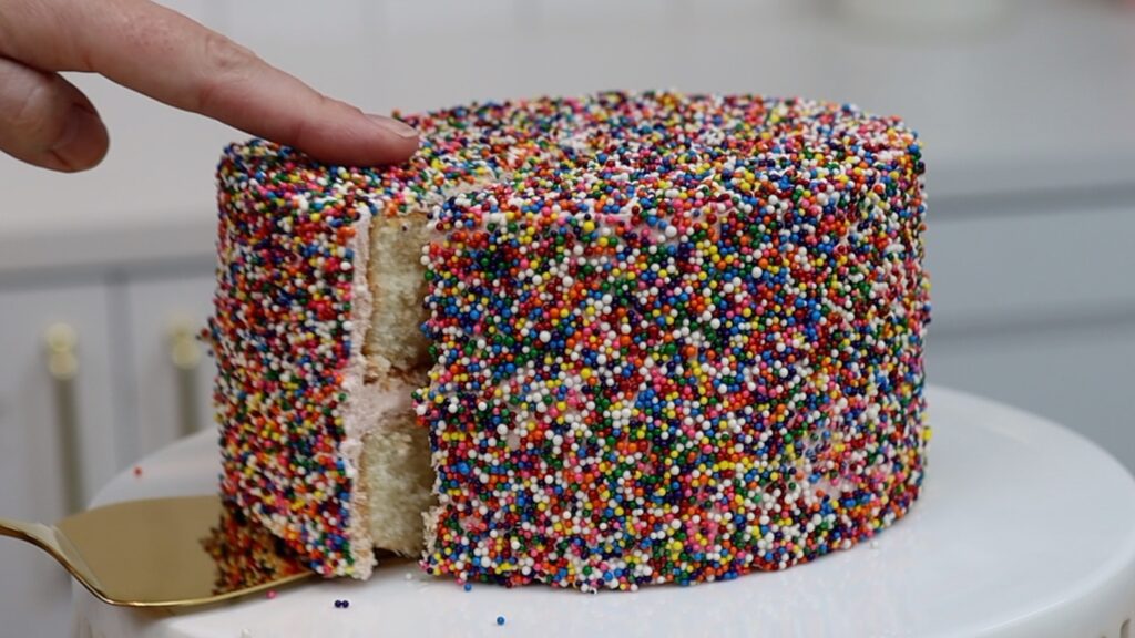 rainbow sprinkle cake