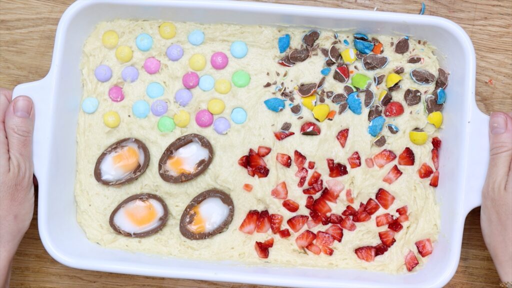 easter cake ideas with baking dish tray bake cake