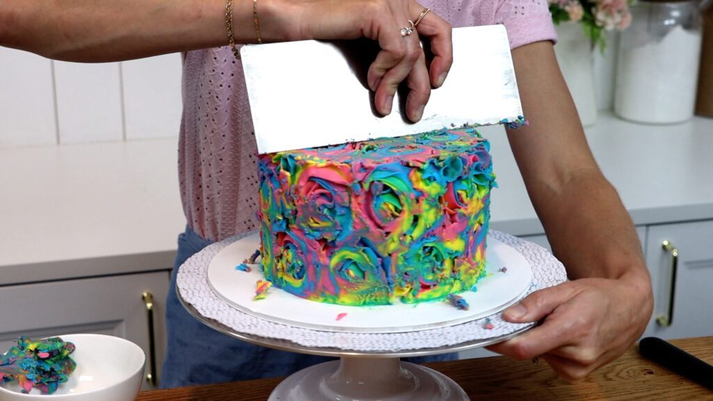 how to make a tie dye cake with facelift frosting