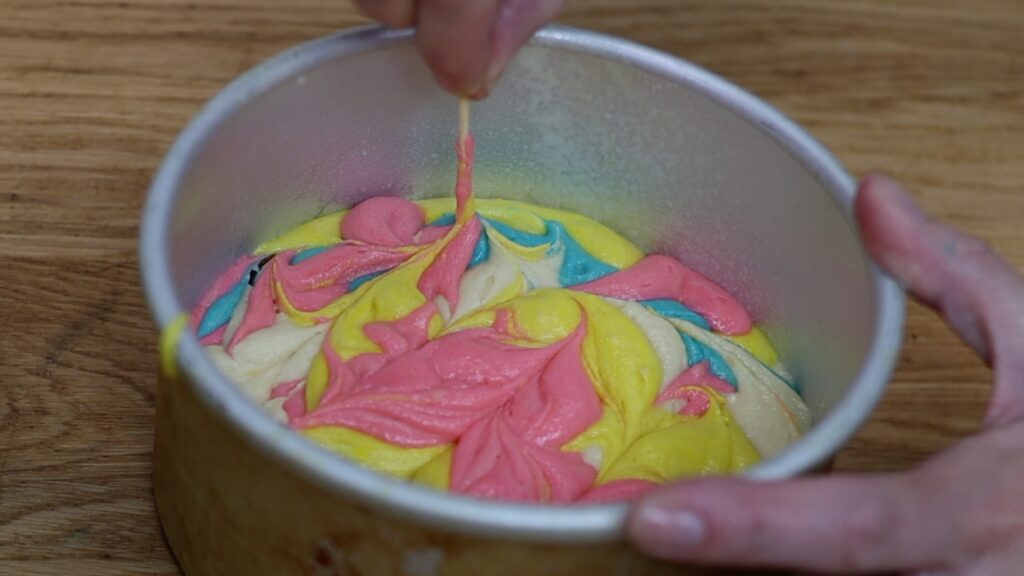 tie dye cake batter