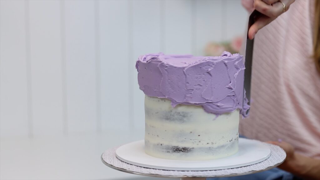 how to frost a striped cake