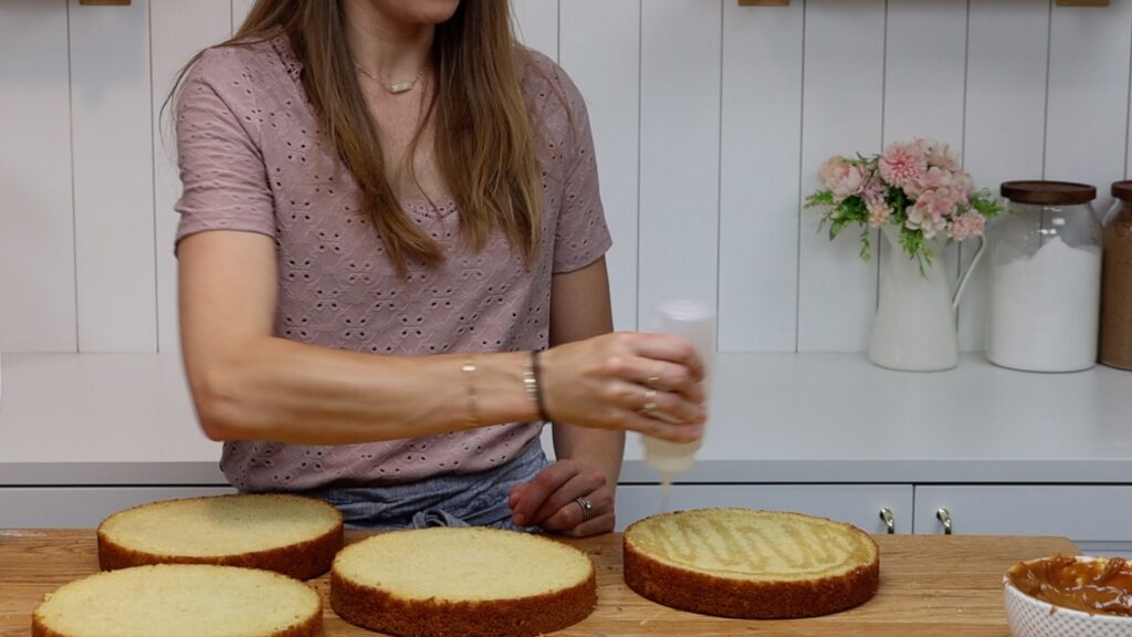 how to use simple syrup on layer cakes