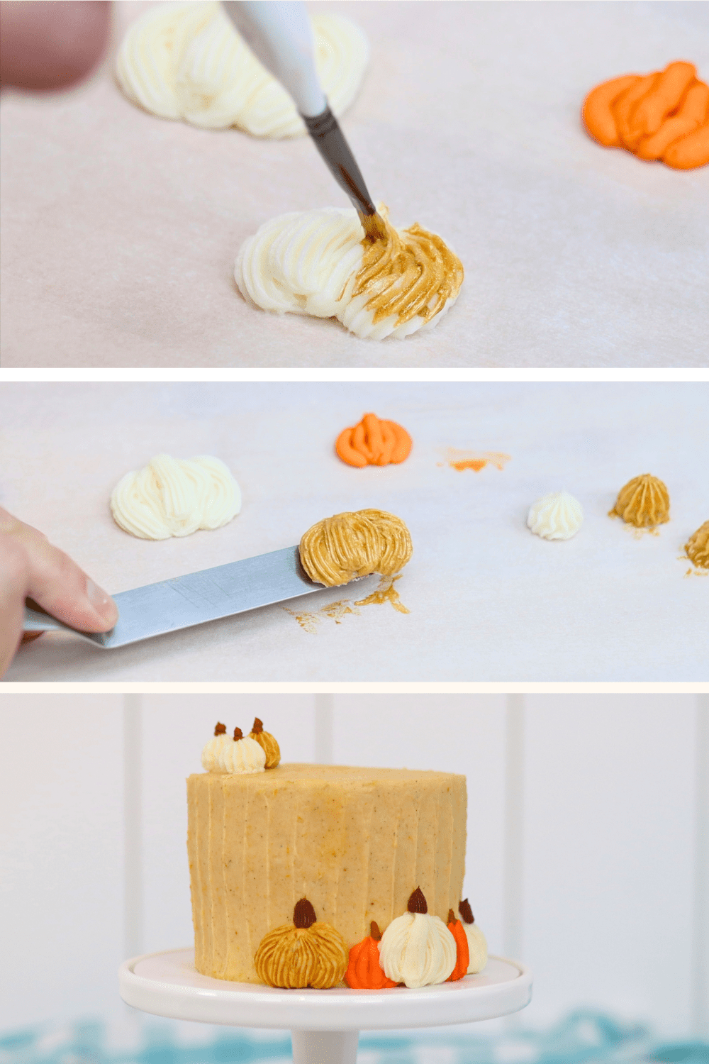 how to make gold buttercream for cake decorating