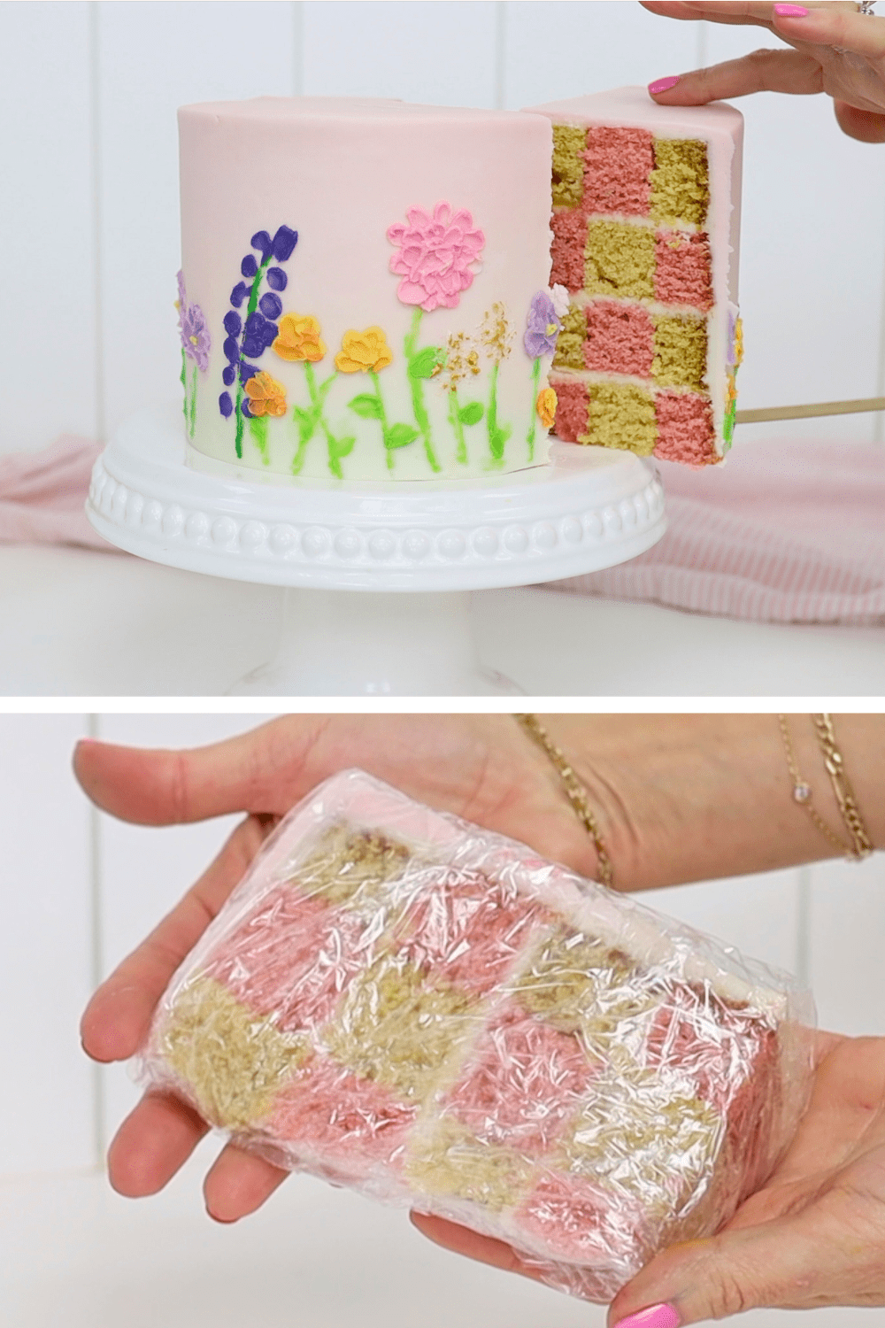 storing leftover cake slices in freezer