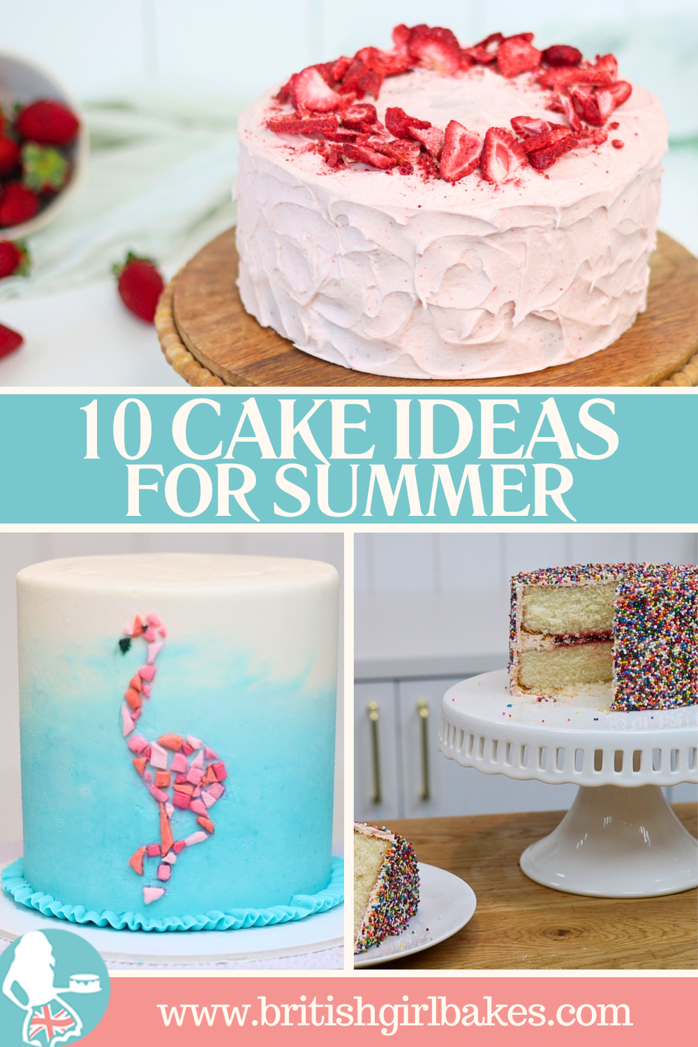 10 cake ideas for summer including seasonal ingredients, buttercream mosaics and grocery store cake makeovers