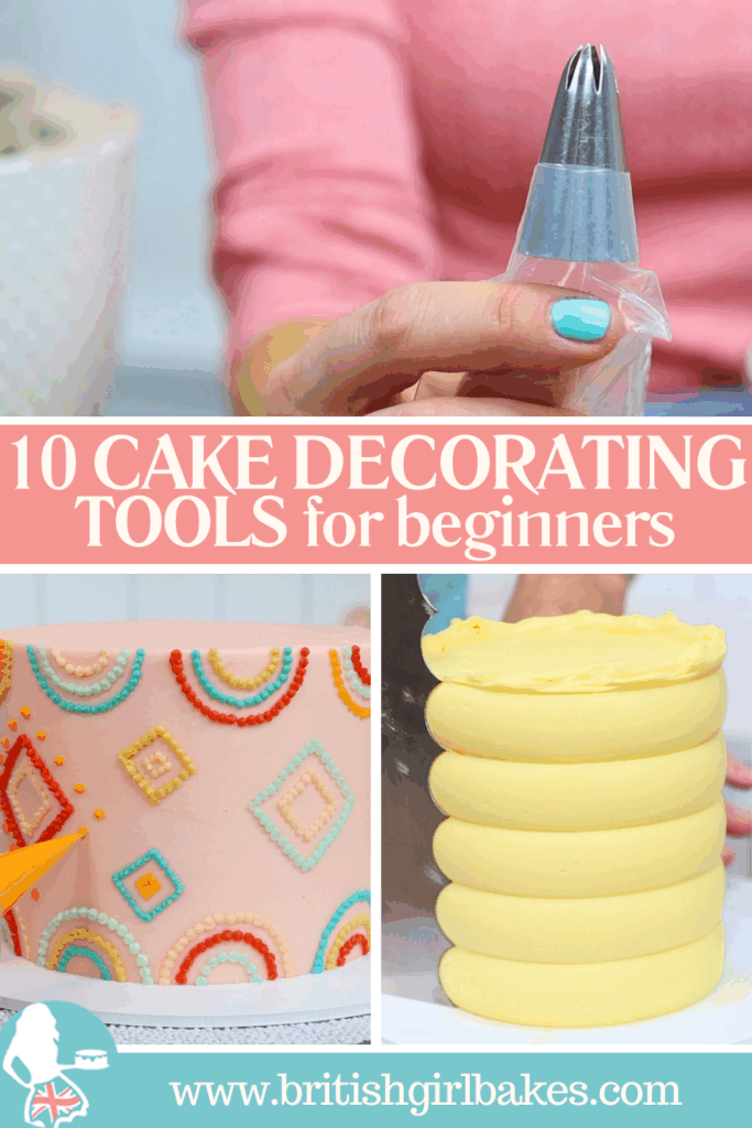 Collection of essential cake decorating tools for beginners