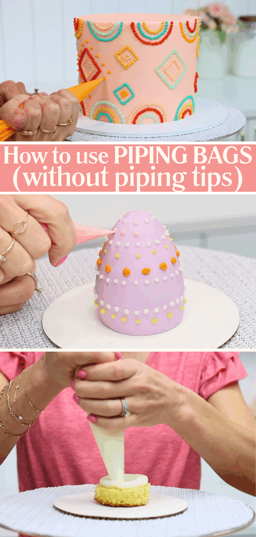 Using a piping bag without a piping tip