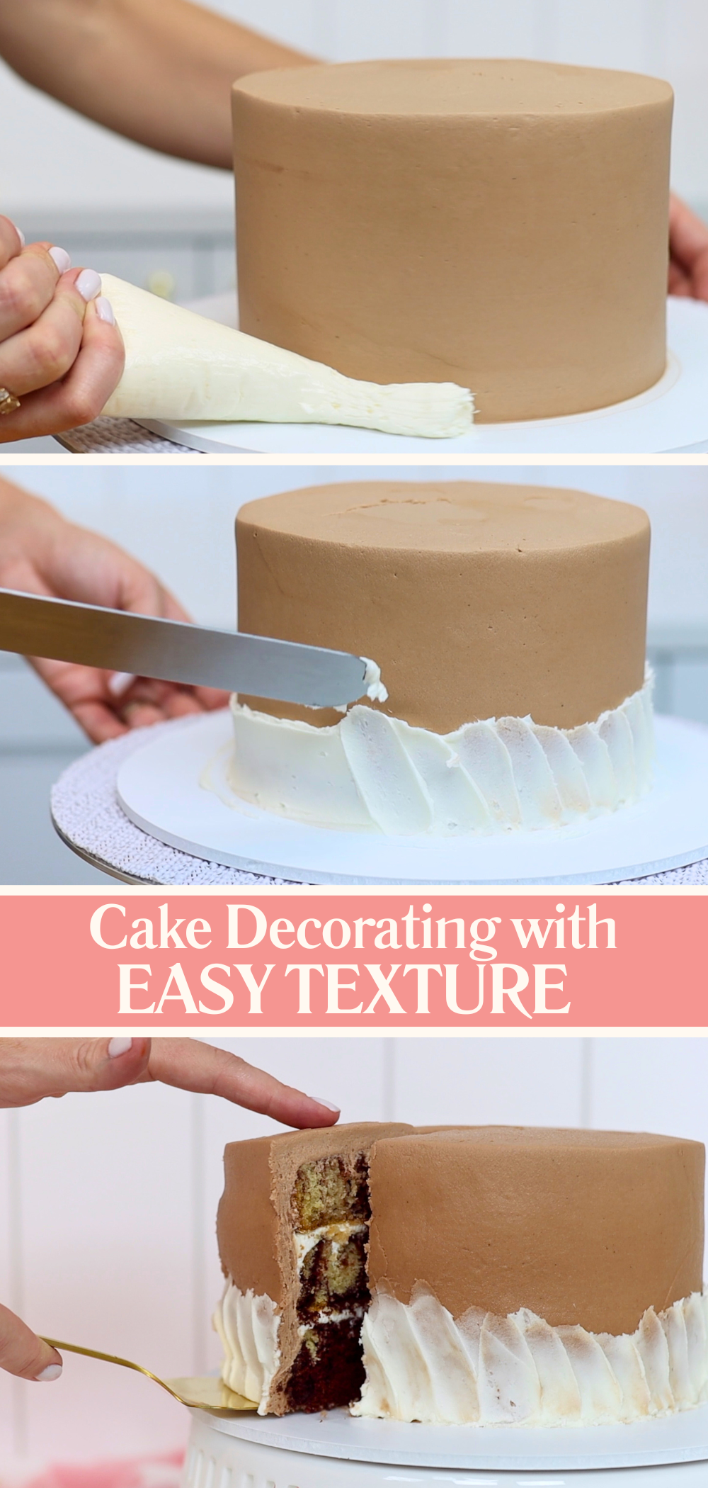 Creating a buttercream border with an offset spatula