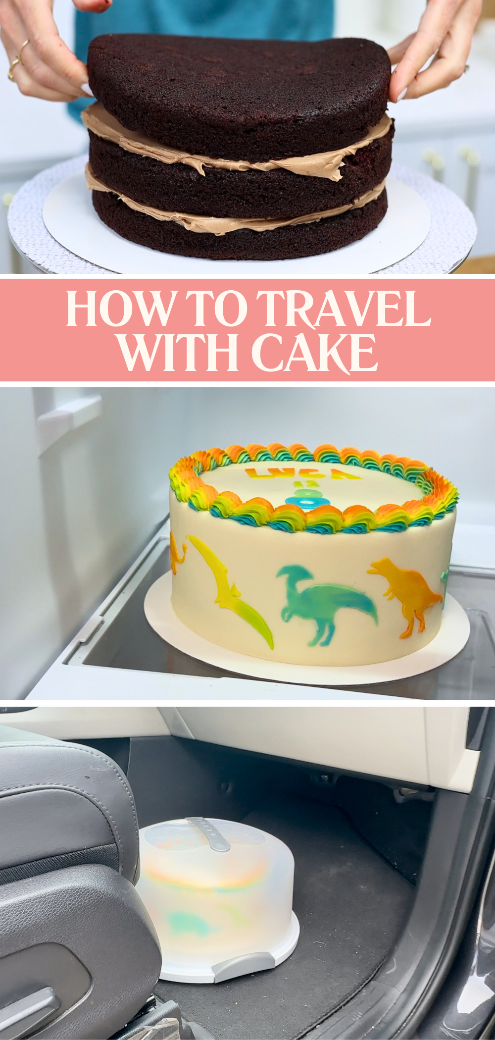 Chilled cake with firm buttercream after being refrigerated