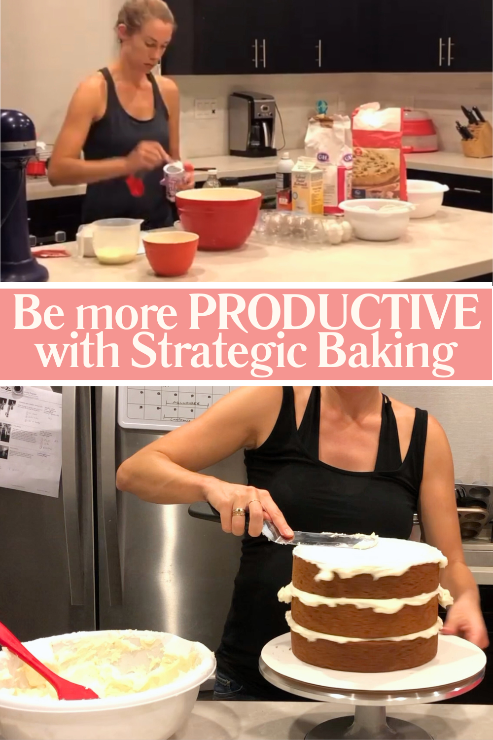 Cake decorating schedule and planning for tasks like baking, frosting, and decorating