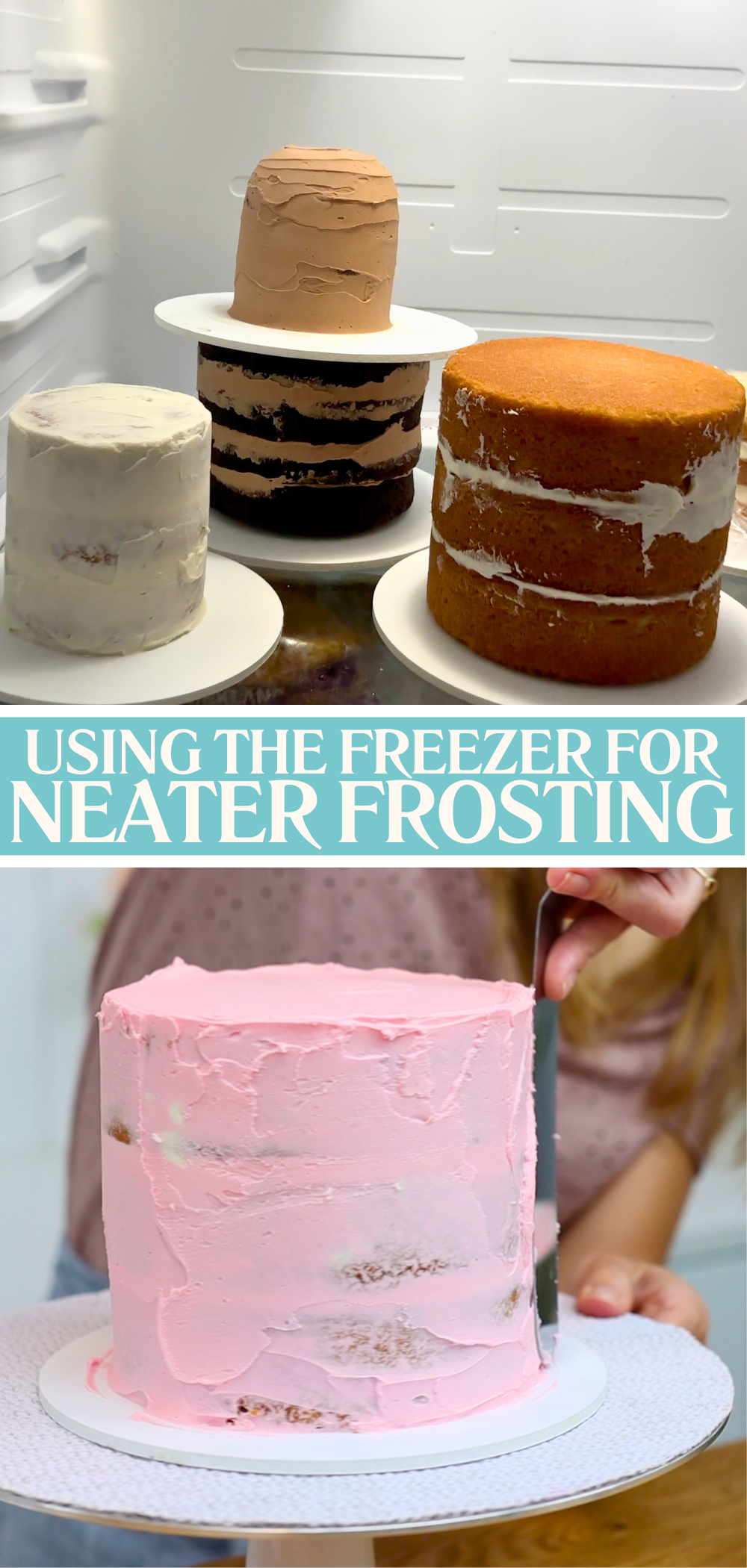 Frosting a cake that was chilled before decorating