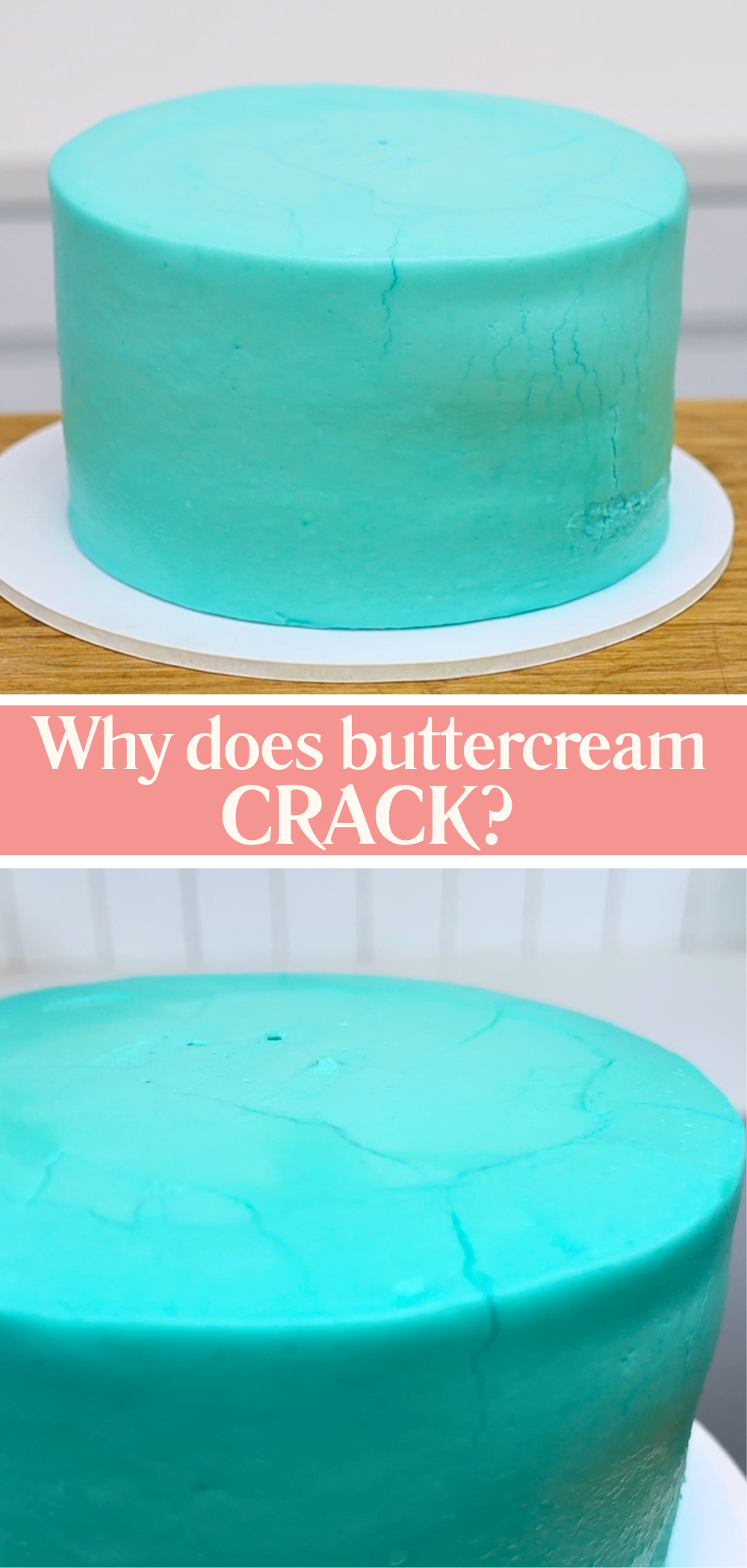Buttercream cracking due to sudden temperature change from fridge or freezer to room temperature