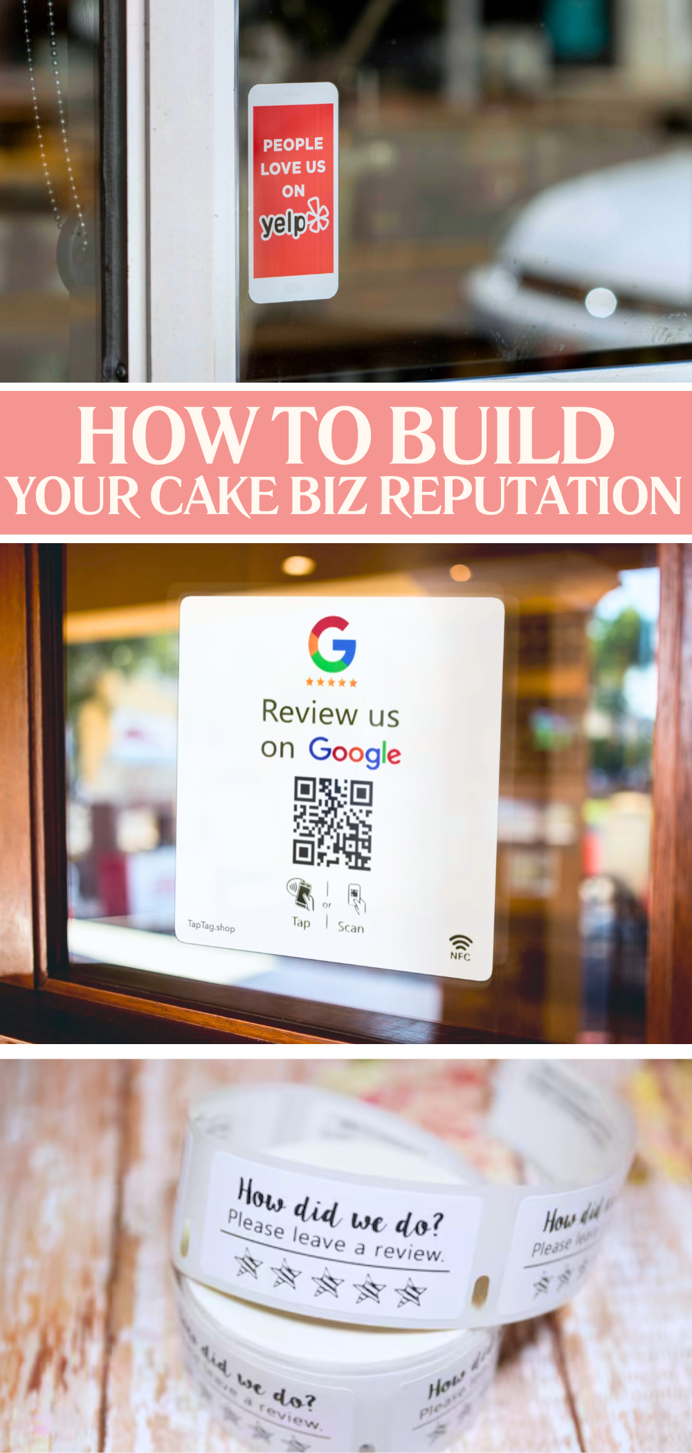 Cake decorator building a strong business reputation to grow a cake business and increase orders