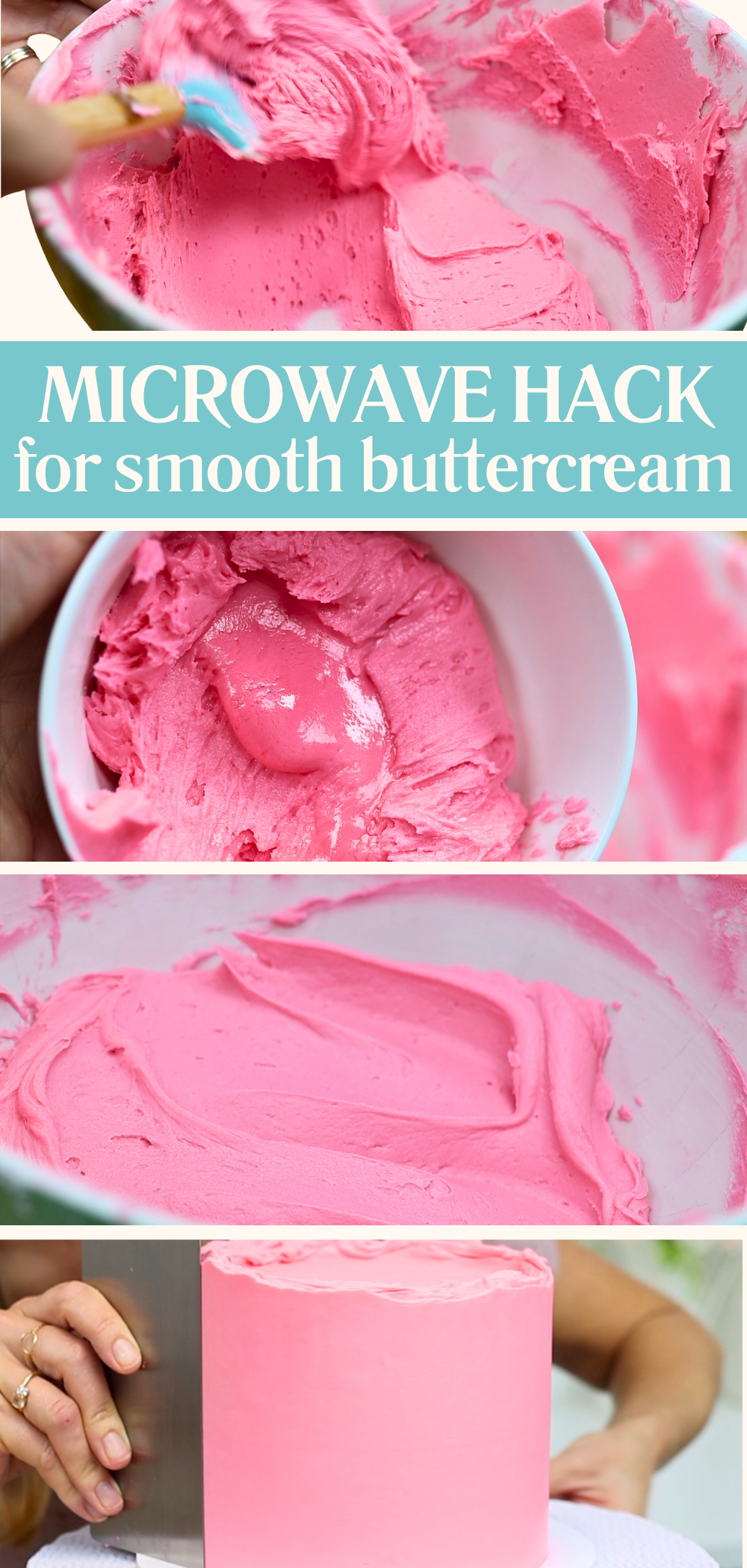 Microwave trick to remove air bubbles and for smooth frosting