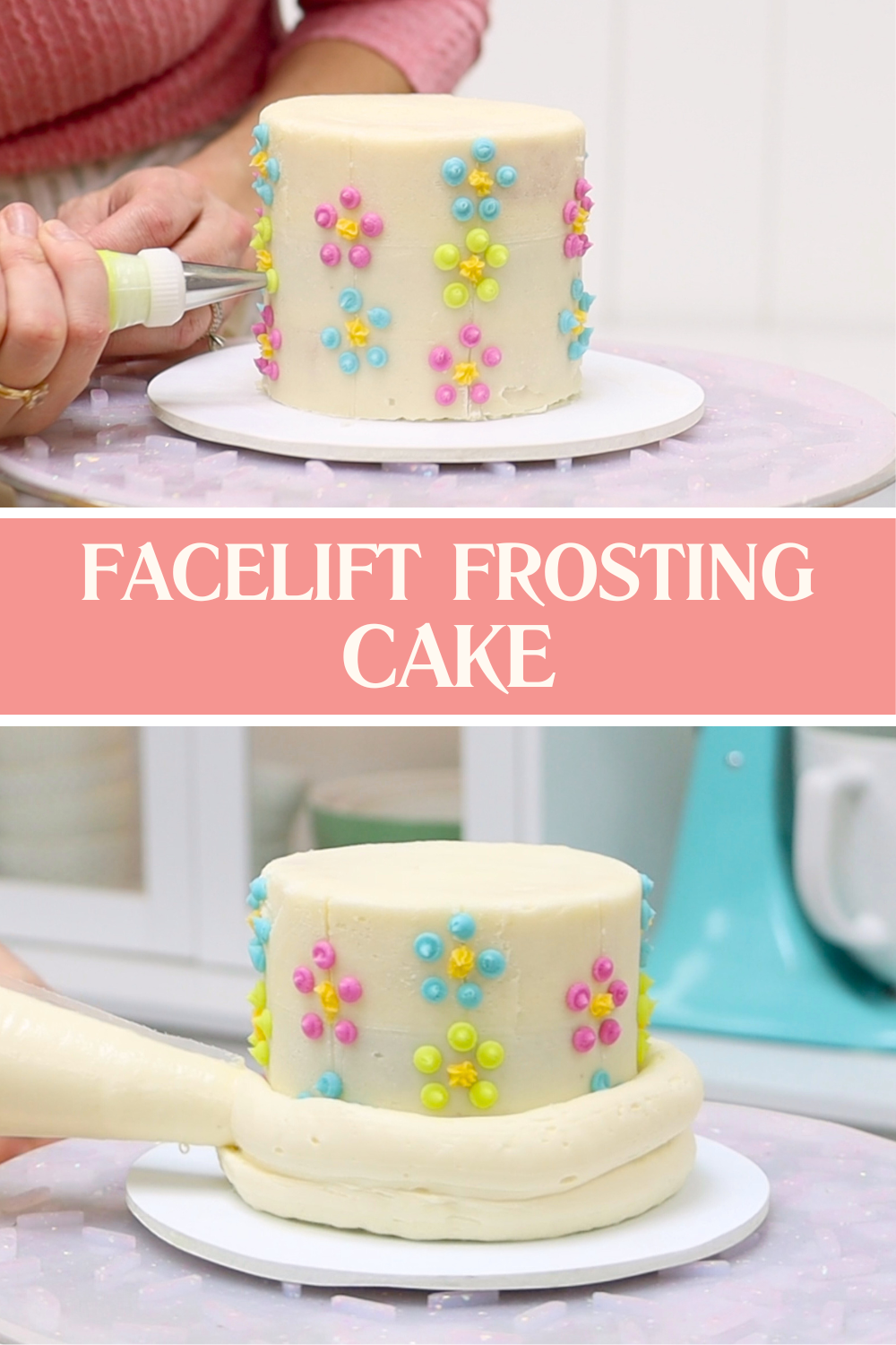 facelift frosting technique piping and freezing buttercream design