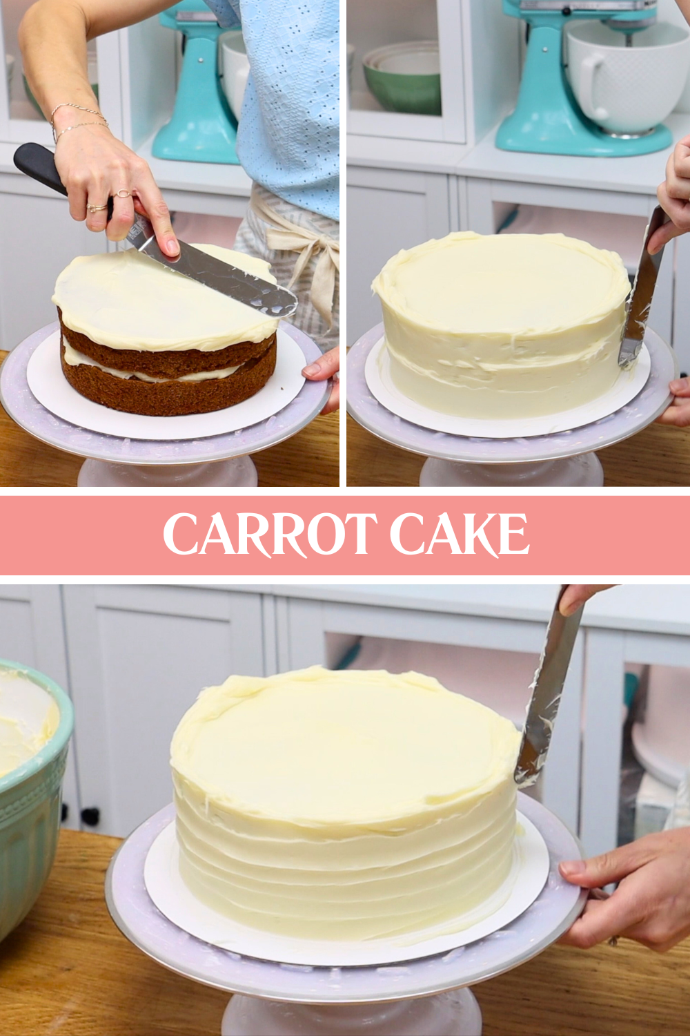 rustic carrot cake frosting texture with cream cheese frosting